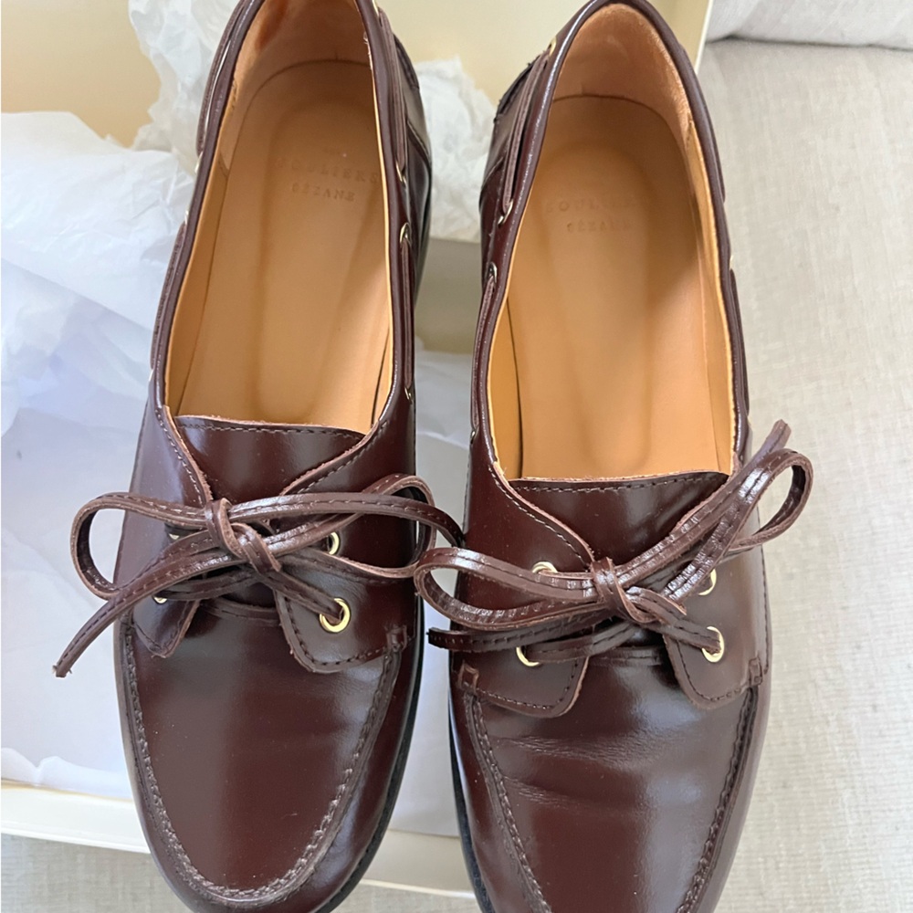 Sezane Caroline Loafers Glossy Chocolate - Size 38 - Picture 5 of 6
